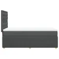 cadre de lit et matelas Gris foncé 90x190 cm Tissu