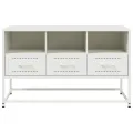 Meuble TV blanc 100,5x39x60,5 cm acier