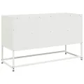 Meuble TV blanc 100,5x39x60,5 cm acier