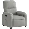 Fauteuil inclinable gris clair tissu microfibre