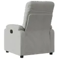 Fauteuil inclinable gris clair tissu microfibre