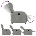 Fauteuil inclinable gris clair tissu microfibre