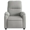 Fauteuil inclinable gris clair tissu microfibre