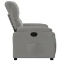 Fauteuil inclinable gris clair tissu microfibre
