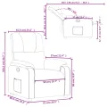 Fauteuil inclinable gris clair tissu microfibre
