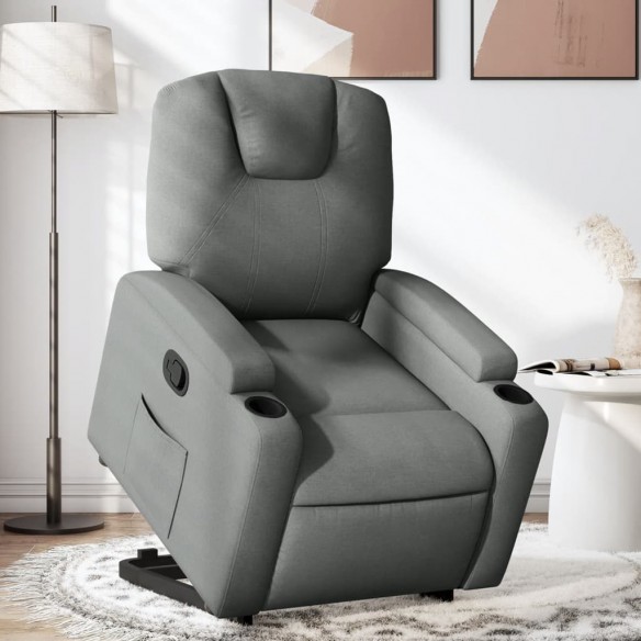 Fauteuil inclinable Gris foncé Tissu