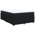 cadre de lit et matelas Noir 160x200 cm Velours