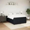 cadre de lit et matelas Noir 160x200 cm Velours