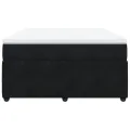 cadre de lit et matelas Noir 160x200 cm Velours