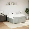 cadre de lit et matelas Gris clair 160x200cm Velours