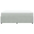 cadre de lit et matelas Gris clair 160x200cm Velours