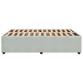 Cadre de lit sans matelas gris clair 160x200 cm velours