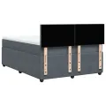 cadre de lit et matelas Gris foncé 140x200cm Velours