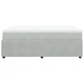 cadre de lit et matelas Gris clair 140x200cm Velours