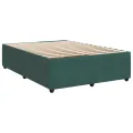cadre de lit et matelas Vert foncé 140x200cm Velours