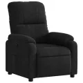 Fauteuil inclinable noir tissu microfibre