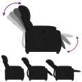 Fauteuil inclinable noir tissu microfibre