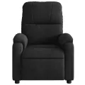 Fauteuil inclinable noir tissu microfibre