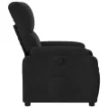 Fauteuil inclinable noir tissu microfibre