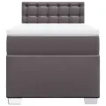 cadre de lit avec matelas Gris 80x200 cm Similicuir