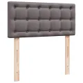 cadre de lit avec matelas Gris 80x200 cm Similicuir