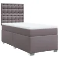 cadre de lit avec matelas Gris 80x200 cm Similicuir