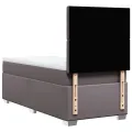 cadre de lit avec matelas Gris 80x200 cm Similicuir