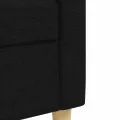 Ensemble de canapés 4 pcs avec repose-pied noir tissu