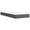cadre de lit et matelas Gris foncé 90x190 cm Tissu