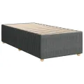 cadre de lit et matelas Gris foncé 90x190 cm Tissu