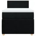 cadre de lit avec matelas Noir 90x190 cm Tissu