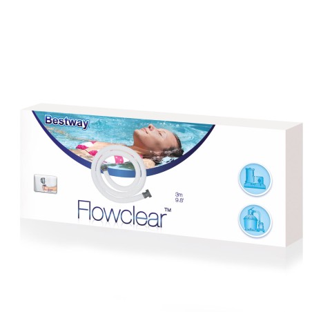 Bestway Manguera Filtracion con Rosca 3M D3,83 cm Piscina y Jardin 583
