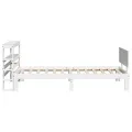 Cadre de lit avec tête de lit sans matelas blanc 90x190 cm