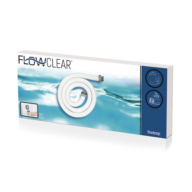 Bestway Tubo di Filtrazione con Filettatura 3M D3,83 cm Piscina e Giar