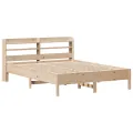Cadre de lit sans matelas 135x190 cm bois de pin massif