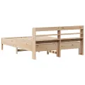 Cadre de lit sans matelas 135x190 cm bois de pin massif