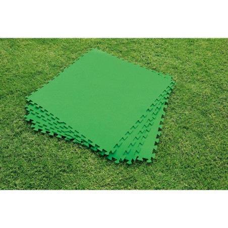 Bestway Sol de Piscine en Mousse Vert 9 Pièces 78x78 cm Jardin 58636