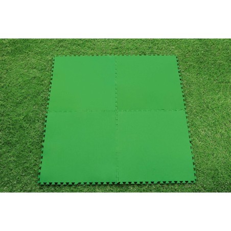 Bestway Sol de Piscine en Mousse Vert 9 Pièces 78x78 cm Jardin 58636