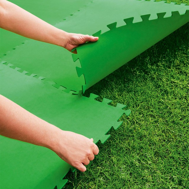 Bestway Zwembadvloer Foam Groen 9 Stukken 78x78 cm Tuin 58636