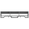 Meuble TV sonoma gris 180x34x41 cm bois d'ingénierie