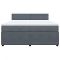 cadre de lit et matelas Gris foncé 180x200cm Velours