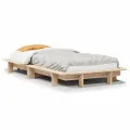 Cadre de lit sans matelas 75x190 cm bois de pin massif