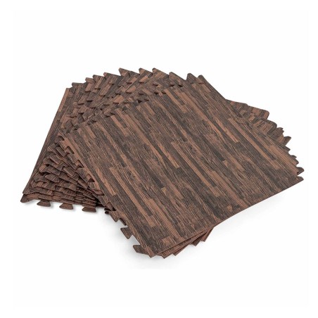 Bestway Sol de Piscine en Mousse Style Bois Rétractable 12 Pièces 50