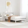 Cadre de lit sans matelas blanc 90x200 cm bois de pin massif