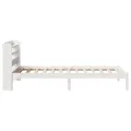 Cadre de lit sans matelas blanc 90x200 cm bois de pin massif