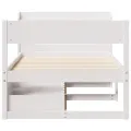 Cadre de lit sans matelas blanc 90x200 cm bois de pin massif