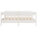 Cadre de lit sans matelas blanc 180x200 cm bois massif de pin