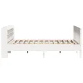 Cadre de lit sans matelas blanc 180x200 cm bois massif de pin