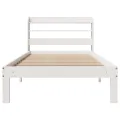 Cadre de lit avec tête de lit sans matelas blanc 90x190 cm