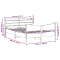 Cadre de lit avec tête de lit blanc 120x190 cm bois pin massif